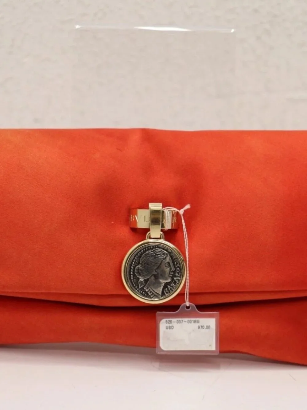 Bvlgari Satin Red Evening Bag/Clutch